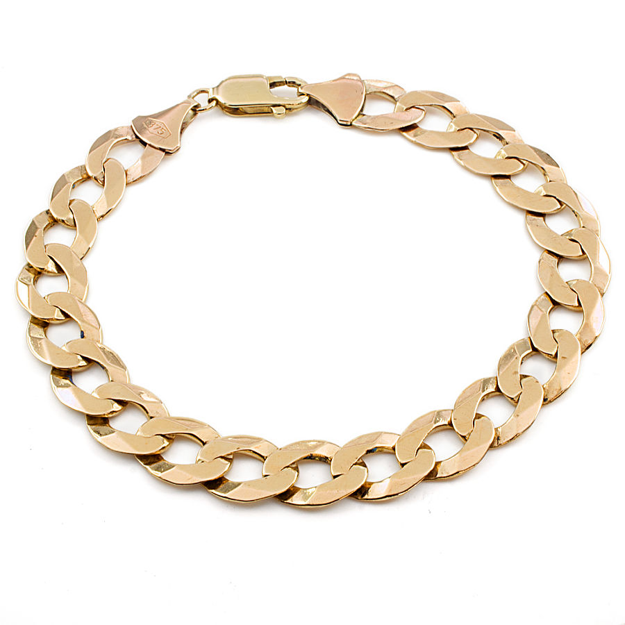 9ct gold 19.3g 9 inch curb Bracelet